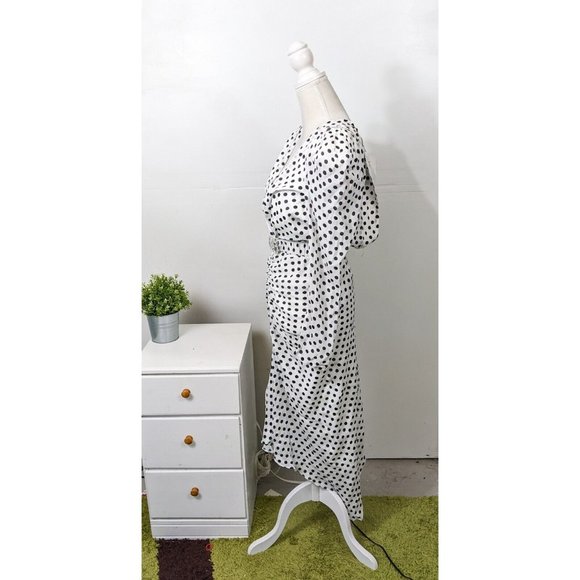 RONNY KOBO Women's Astrid Black White Polka Dot Dress Size Medium - Picture 4 of 7